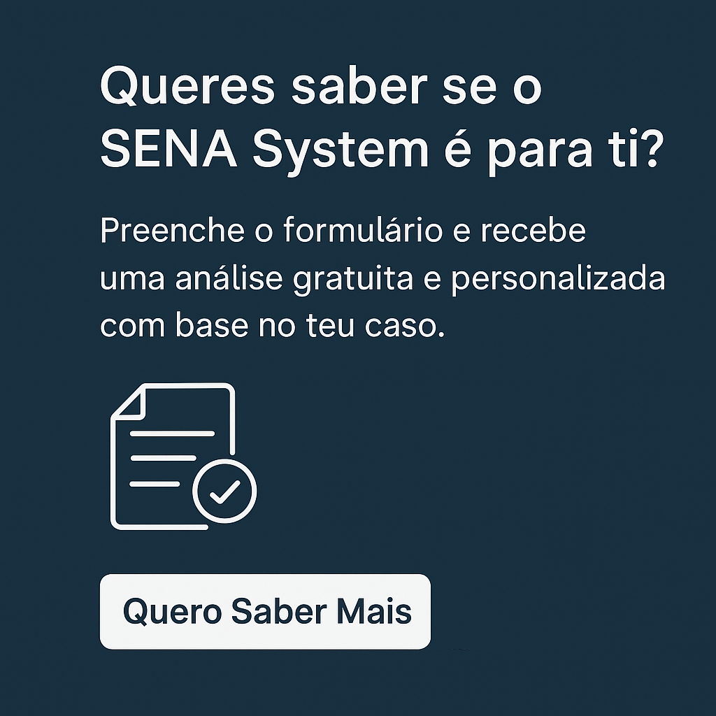 Chamada à ação para saber mais sobre o SENA System